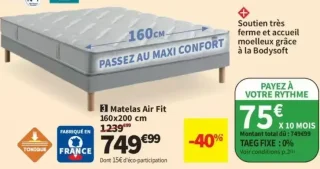 Matelas Air Fit 160x200 cm Bultex