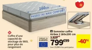 Sommier coffre Airbox 2 160x200 cm