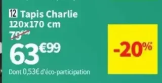 Tapis Charlie 120x170 cm