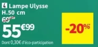 Lampe Ulysse H.50 cm