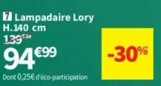 Lampadaire Lory H.140 cm
