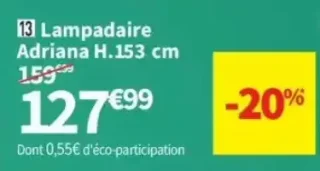 Lampadaire Adriana H.153 cm