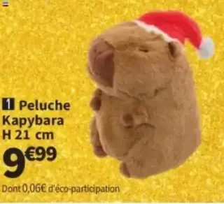 Peluche Kapybara H 21 cm