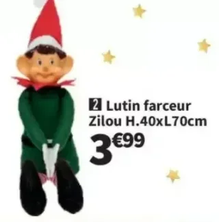 Lutin farceur Zilou H.40xL70cm