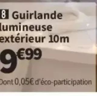 Guirlande lumineuse extérieur 10m Technobase