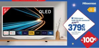 Téléviseur UHD QLED connecté 43" Hisense