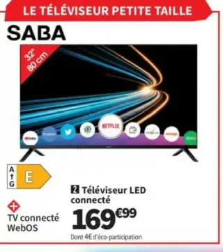 Téléviseur LED connecté 32" SABA