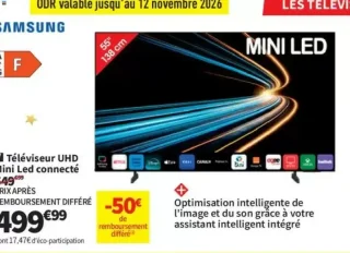 Téléviseur UHD Mini Led connecté Samsung TU55M74H
