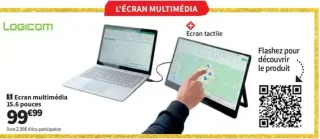 Écran multimédia tactile 15.6 pouces Logicom Nomad Touch