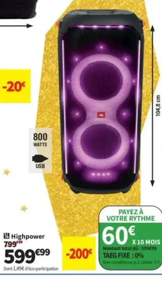 Enceinte Highpower JBL Partybox 710