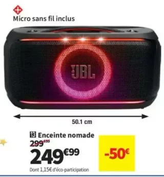 Enceinte nomade JBL PartyBox On-The-Go 2