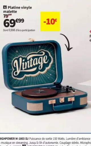 Platine vinyle malette Muse MT-201