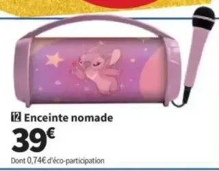 Enceinte nomade Lexibook Stitch BTP185D1Z