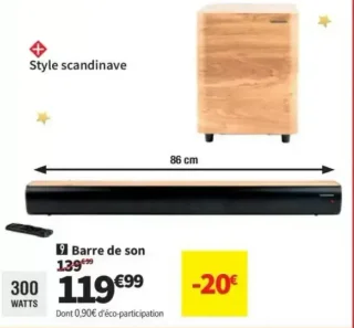 Barre de son SB400BTWSBK Thomson