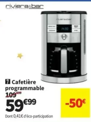 Cafetière programmable Riviera & Bar BCF550