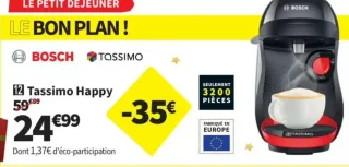 Machine à café multi-boissons Tassimo Happy Bosch TAS103E