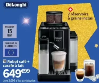 Robot café + carafe à lait DeLonghi Rivelia FEB4255.B