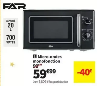Micro-ondes monofonction FAR MOM20LVINNR