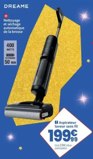 Aspirateur laveur sans fil Dreame H12 Pro Flexreach
