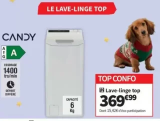 Lave-linge top Candy TCAS464TM5-FR