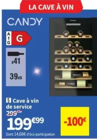 Cave à vin de service Candy CWC150MHF