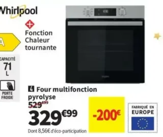 Four multifonction pyrolyse Whirlpool OWR55PROX