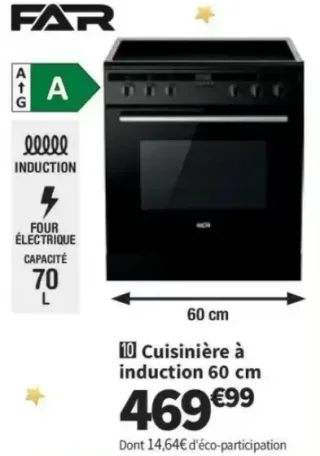 Cuisinière à induction 60 cm FAR CI606025BK