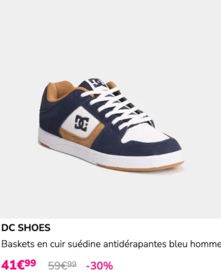 Baskets en cuir suédine antidérapantes bleu homme