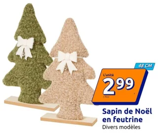 Sapin de Noël en feutrine 48 cm