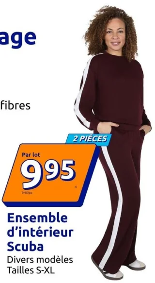 Ensemble d'intérieur Scuba 2 pièces