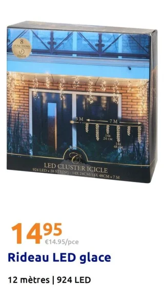 Rideau LED glace