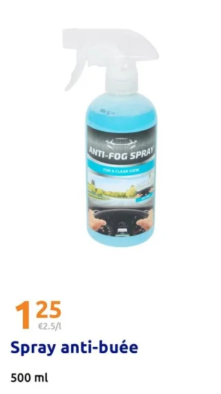 Spray anti-buée