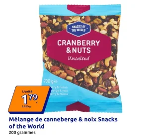 Mélange de canneberge & noix Snacks of the World