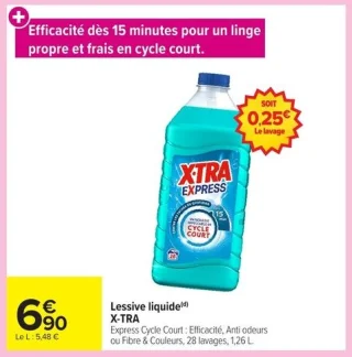 Lessive liquide Express Cycle Court X-TRA