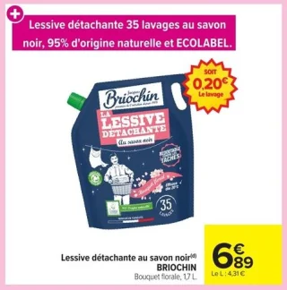 Lessive détachante au savon noir Briochin