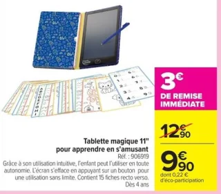 Tablette magique 11" pour apprendre en s'amusant