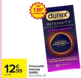 Préservatifs Intensity DUREX Extra Lubrifié