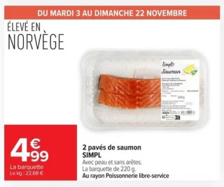 2 pavés de saumon SIMPL
