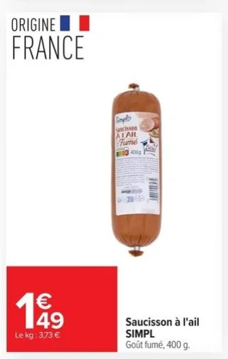 Saucisson à l'ail SIMPL
