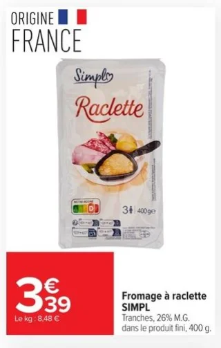 Fromage à raclette SIMPL