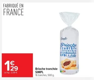 Brioche tranchée SIMPL