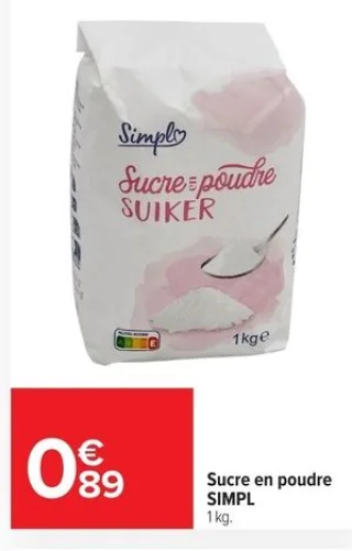 Sucre en poudre SIMPL
