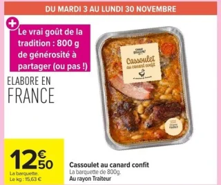 Cassoulet au canard confit Chaud Bouillon !