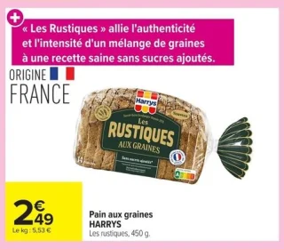 Pain aux graines Les Rustiques Harrys