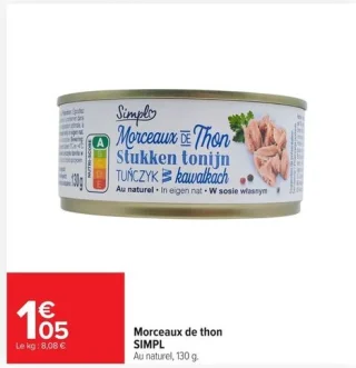 Morceaux de thon au naturel SIMPL