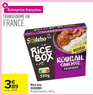 Rice box Rougail saucisse SODEBO