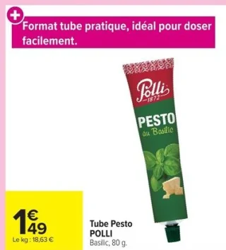 Tube Pesto Polli Basilic