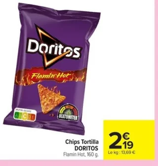 Chips Tortilla Doritos Flamin' Hot