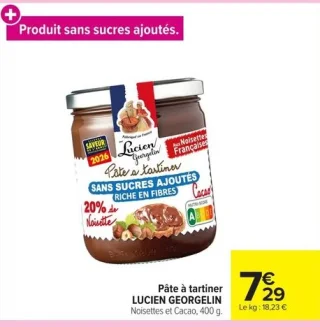 Pâte à tartiner Noisettes et Cacao LUCIEN GEORGELIN