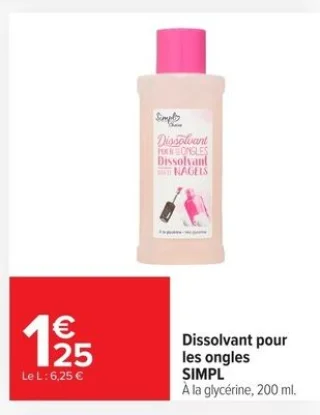 Dissolvant pour les ongles SIMPL